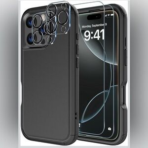 Diverbox iPhone 16 Pro case shockproof tempered glass screen protector Heavy d
